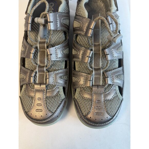 OrthoFeet 991 Womens Size 9.5D Gray Verona Orthopedic Sandals Shoes Vegan - Picture 4 of 15